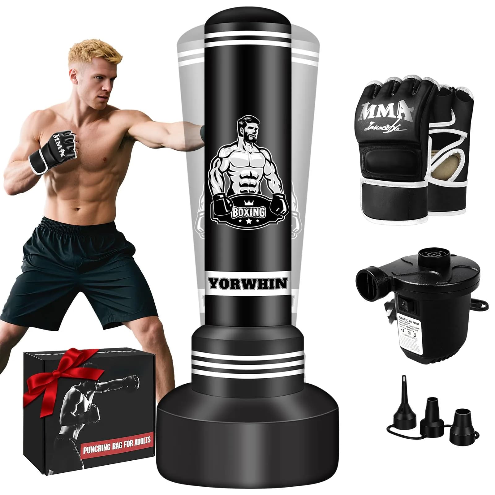 YORWHIN Freestanding Punching Bag 70" (178 cm) with Gloves & Pump | Heavy Duty for Adults & Teens - main product image