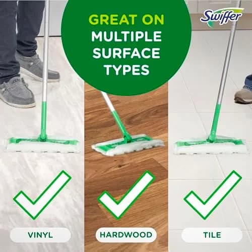 Swiffer Sweep + Mop Dry Pads Refill 156 Count (52 Count x 3 Packs) | Traps Dirt, Dust, Hair & Pet Dander thumbnail 4