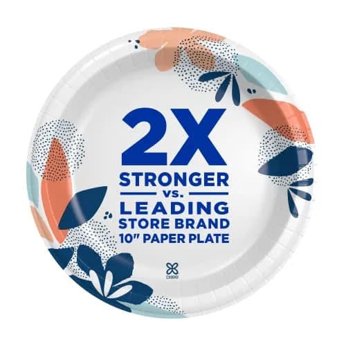 Dixie Ultra Paper Plates 10 Inch (258 Count) | 2X Stronger, Soak-Proof, Microwave-Safe | Kosher Certified thumbnail 2