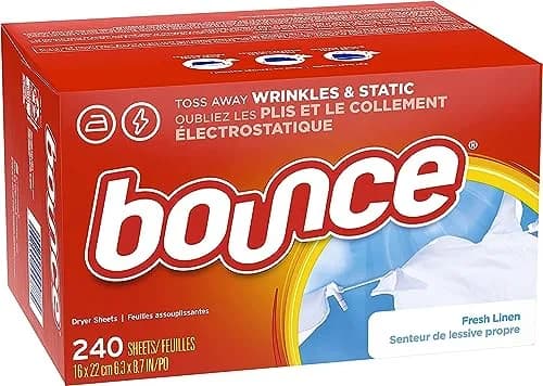 Bounce Fresh Linen Fabric Softener Dryer Sheets 960 Count (240 Sheets x 4 Packs) | Controls Static & Wrinkles thumbnail 7