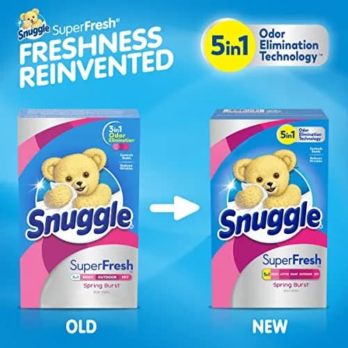 Snuggle Plus SuperFresh Dryer Sheets Spring Burst 1200 Count (200 Count Pack of 6) | Static Control & Odor Eliminating thumbnail 9