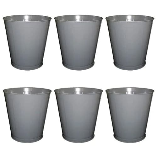 Industry Clean One Heavy-Duty Metal Wastebaskets 25.5 L (28 Quarts) — Pack of 6 thumbnail 2