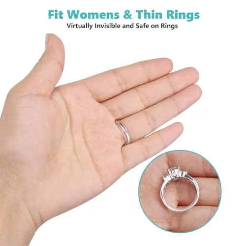 Feramox Invisible Ring Size Adjuster Set | Transparent TPU Silicone | 8 Sizes for 1mm-10mm Bands thumbnail 4