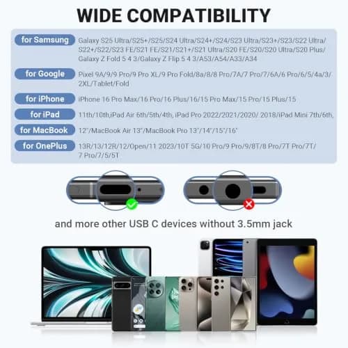 ASKUBSKU USB C Headphones for iPhone 17 Air 16 15 Pro Max Plus | High Fidelity Stereo & Magnetic Neckband thumbnail 6