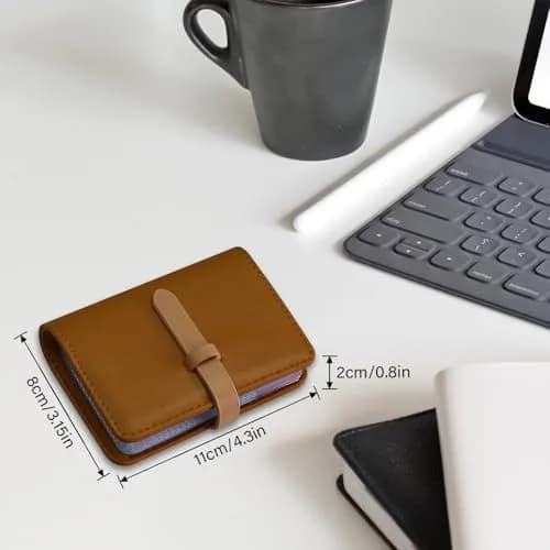 FORYEE 40-Slot Leather Credit Card Holder Wallet | Slim Bi-Fold Organizer for Men & Women thumbnail 5