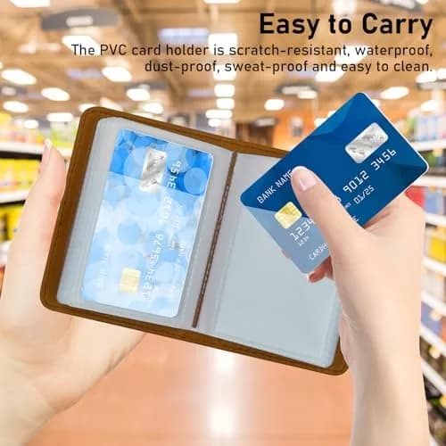 FORYEE 40-Slot Leather Credit Card Holder Wallet | Slim Bi-Fold Organizer for Men & Women thumbnail 7