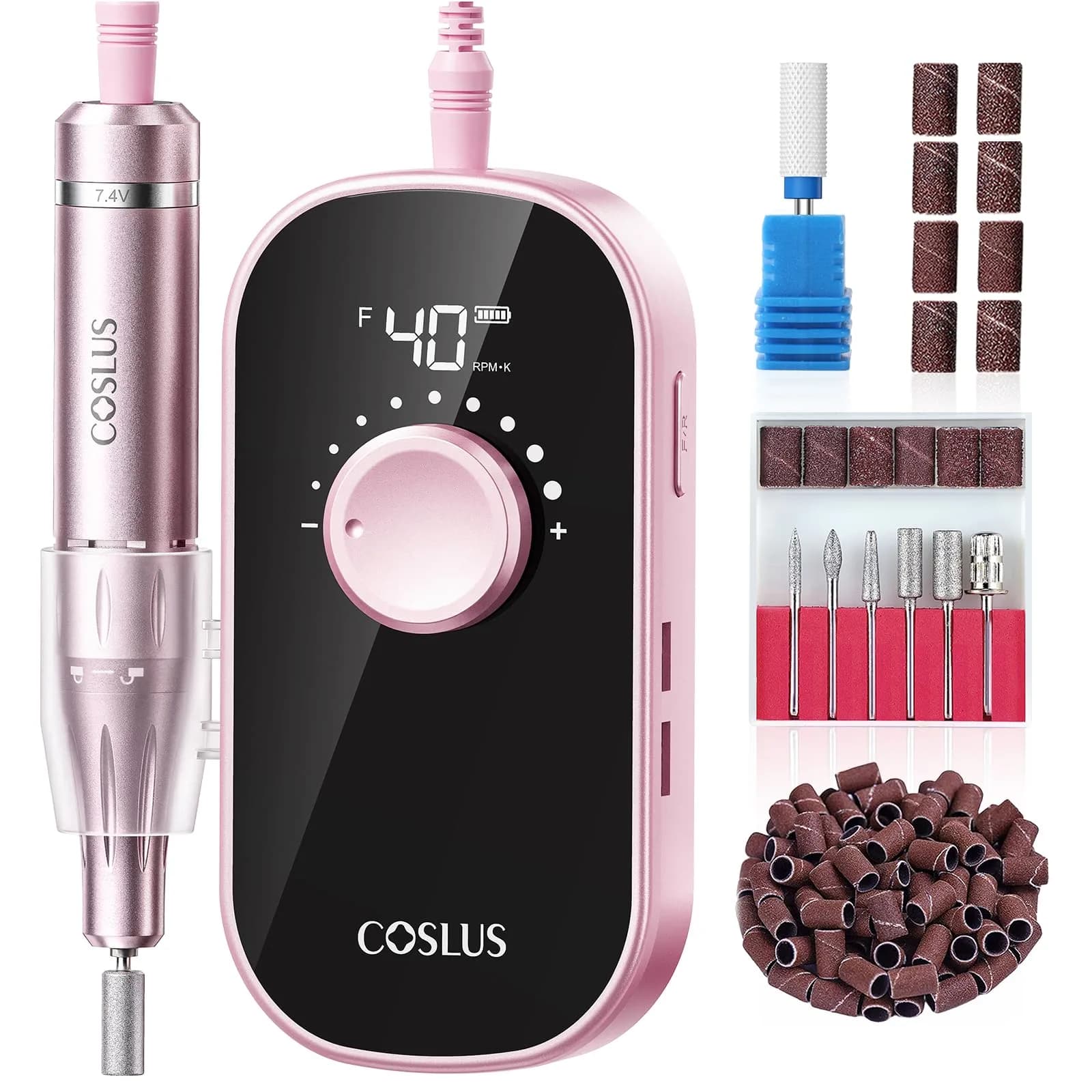 COSLUS E51 Professional Nail Drill Portable Electric Nail File 1.24 lb (0.56 kg) | 40,000 RPM with 40-Speed Control - main product image