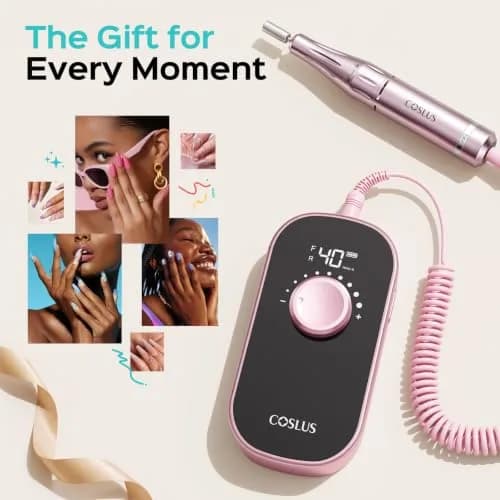 COSLUS E51 Professional Nail Drill Portable Electric Nail File 1.24 lb (0.56 kg) | 40,000 RPM with 40-Speed Control thumbnail 9