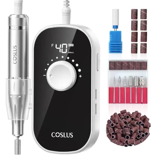 COSLUS E51 Professional Nail Drill 40000 RPM | Portable Electric Nail File with Smart LED Display thumbnail 1