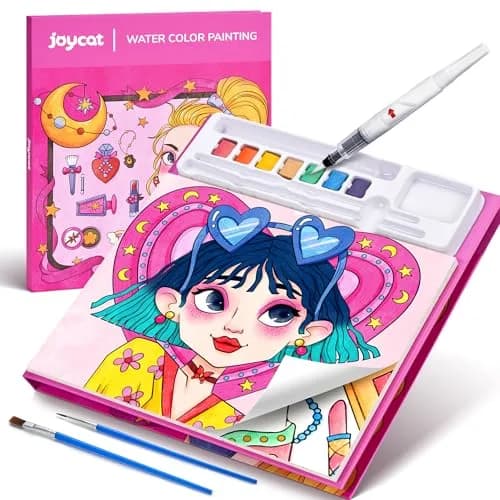 JoyCat Paint with Water Coloring Books for Toddlers (Makeup & Manicures) | 20 Pages, Mess-Free Watercolor Art Activity thumbnail 1