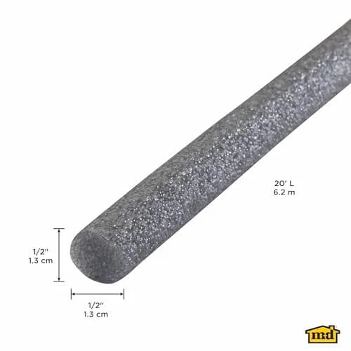 M-D Building Products Gray Caulk Backer Rod Set 1/2in x 20ft | Essential Concrete Gap Filler thumbnail 4