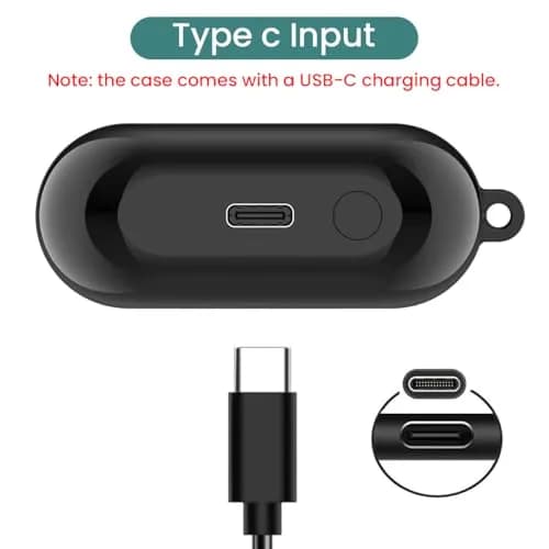 RuenTech Charging Case for Samsung Galaxy Buds 3 Pro (SM-R630) | Wireless & Wired Charging | Black (Type-C, 1 Pack) thumbnail 5