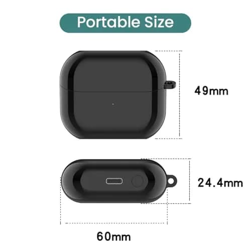 RuenTech Charging Case for Samsung Galaxy Buds 3 Pro (SM-R630) | Wireless & Wired Charging | Black (Type-C, 1 Pack) thumbnail 7
