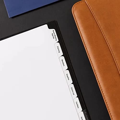 Avery 8 Tab Dividers for 3 Ring Binder, Easy Print & Apply Clear Label Strip, 5 Sets (Pack of 10) | Customizable White Tabs for Copiers thumbnail 8
