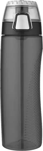 THERMOS Tritan Water Bottle 24-Ounce (710ml) | Hydration Meter | Leak-Proof Lid | Push Button Sipper | Smoke, Pack of 6 thumbnail 1
