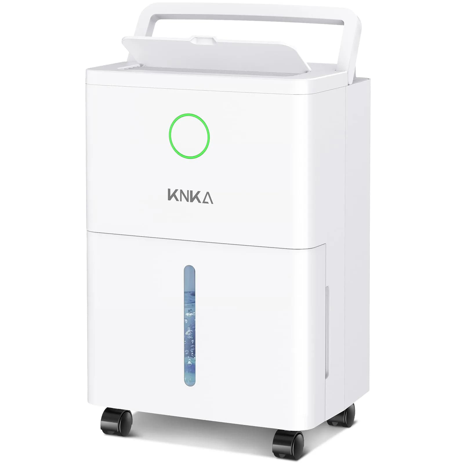 KNKA Dehumidifier for Basement 21 Pint | Smart Humidistat, Drain Hose, White - main product image