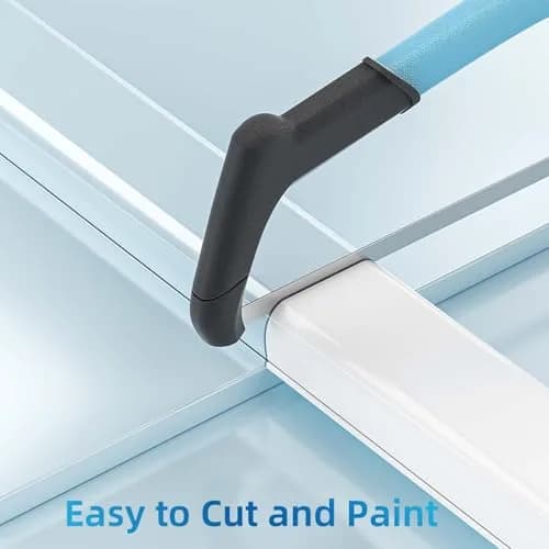 Yecaye White Cord Management Cover 235in (597cm) | Hide 3-4 Cables on Walls thumbnail 4