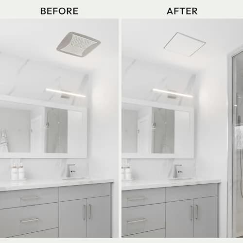 Fittes Flush 14.25x14.25" ABS Plastic Exhaust Fan Cover, White - 2pk | Modern, Seamless Ceiling Vent Cover thumbnail 5