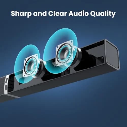 MZEIBO 2.1 Channel Soundbar 80W Detachable Bluetooth Home Theater Audio System 81.28 cm (32 inches) thumbnail 3