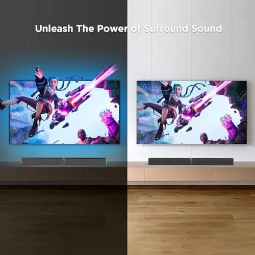 MZEIBO 2.1 Channel Soundbar 80W Detachable Bluetooth Home Theater Audio System 81.28 cm (32 inches) thumbnail 4