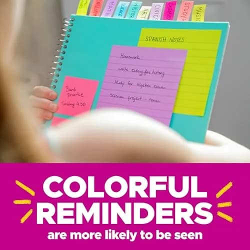 Post-it Super Sticky Notes 3 x 3 in Assorted Colors (15 Pads, 12-Pack) | 2X Sticking Power for Vertical Surfaces thumbnail 6