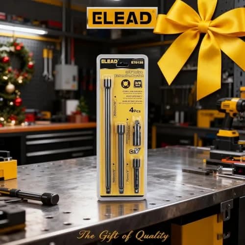 ELEAD 4-Piece 3/8" Drive Socket Extension Bar Set, 3, 6, 10 inch, Chrome Vanadium Steel, Black thumbnail 8