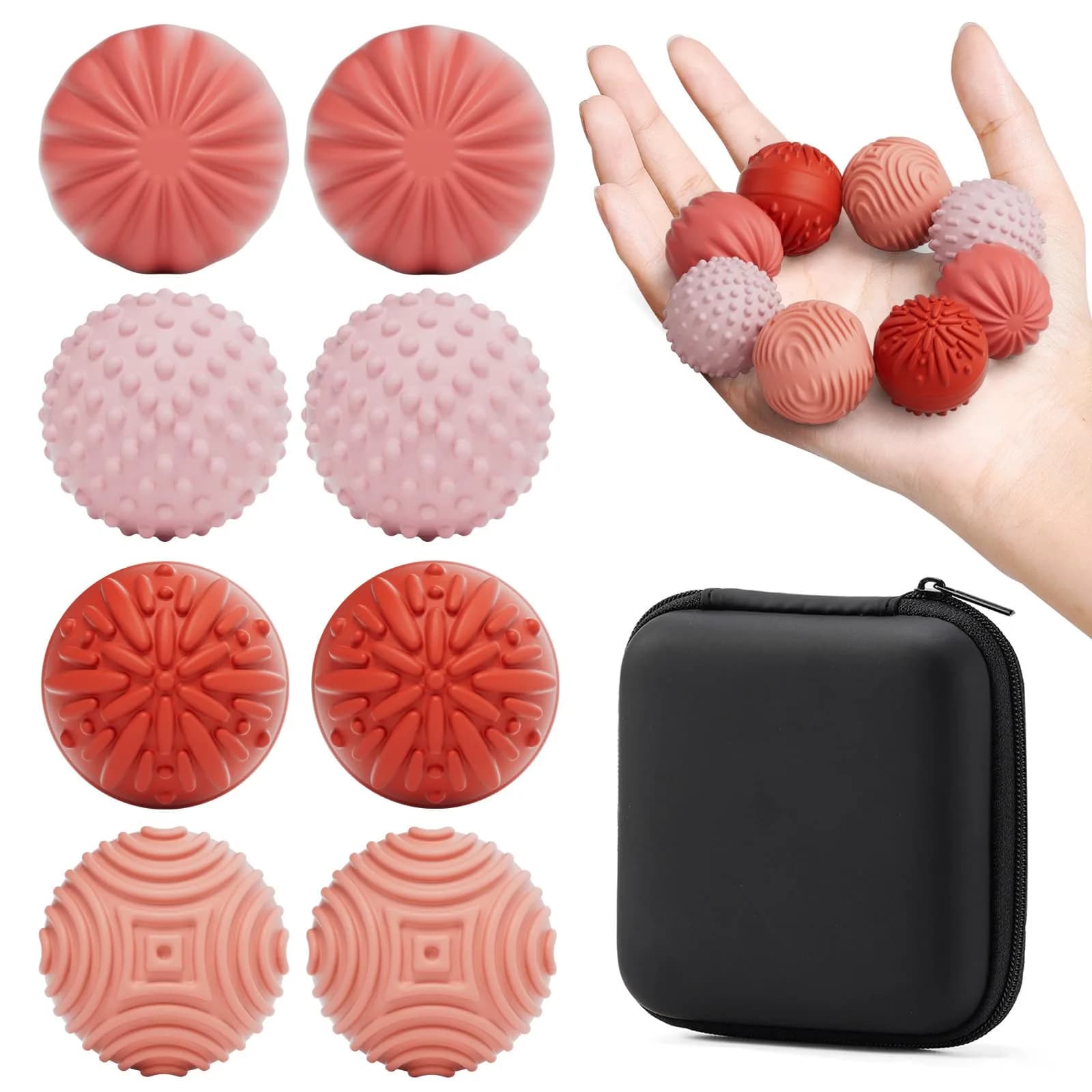 luckdoor Silicone Magnetic Balls Fidget Toy 8PCS | CPC-Certified, Non-Toxic, Sensory Stress Relief