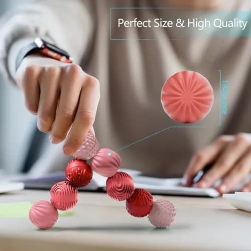 luckdoor Silicone Magnetic Balls Fidget Toy 8PCS | CPC-Certified, Non-Toxic, Sensory Stress Relief thumbnail 5