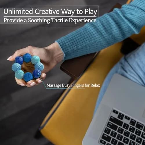 luckdoor Silicone Magnetic Balls Fidget Toy 8PCS | Sensory Stress Relief for Adults & Teens thumbnail 4
