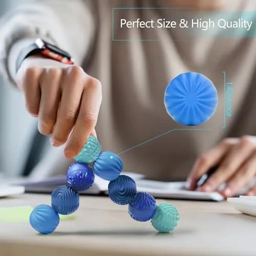 luckdoor Silicone Magnetic Balls Fidget Toy 8PCS | Sensory Stress Relief for Adults & Teens thumbnail 5