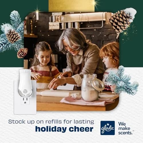 Glade PlugIns Scented Oil Refills Twinkling Pine & Cedar 3.35 fl oz (100 ml) | Festive Warmth for Indian Homes thumbnail 2