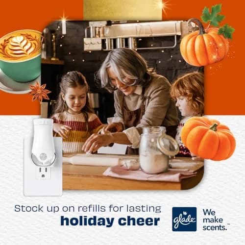 Glade PlugIns Scented Oil Refills Golden Pumpkin & Spice 3.35 fl oz (100 ml) | Festive Warmth for Indian Homes thumbnail 2