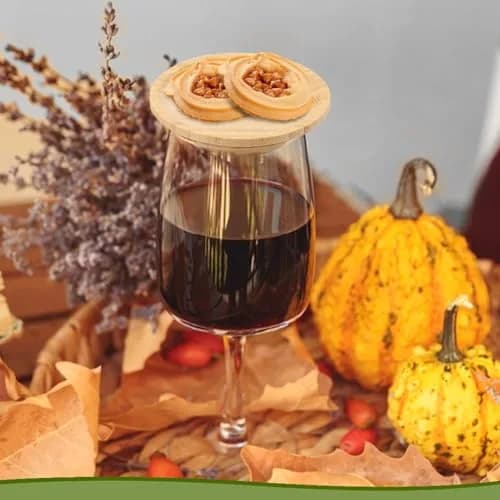 Ranjaner Wine Glass Charcuterie Topper Set | Bamboo Mini Boards for Family & Restaurant Use thumbnail 7
