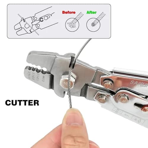Sanuke Wire Rope Crimping Kit, Cable Swaging Tool Crimps up to 2.2mm | Heavy Duty Stainless Steel thumbnail 5