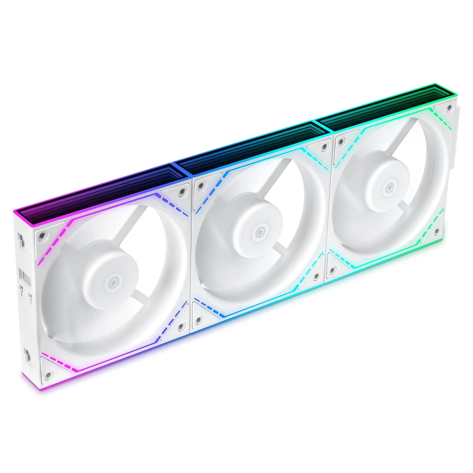 Thermalright TL-M12QR Reverse Airflow Case Fans 120mm 3-Pack | 1500RPM 47.6CFM PWM ARGB — White / Reverse Airflow
