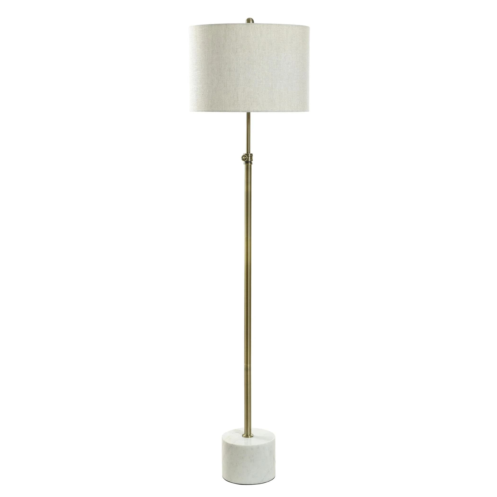 Style Craft Urban Marble Steel Floor Lamp Light Grey Shade | Modern Living Room & Bedroom Lighting - main product image