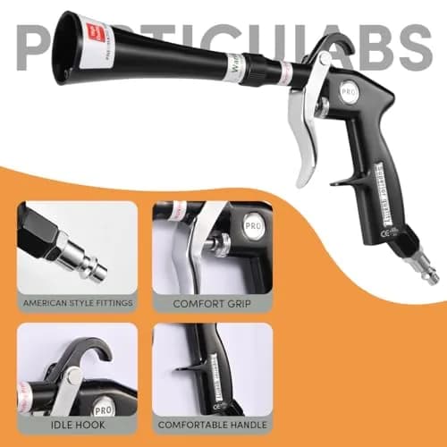 ANABIUP Tornado Air Blow Gun for Car Detailing | High-Pressure Dry Cleaning Tool with Brass Nozzle (0.28kg) thumbnail 6