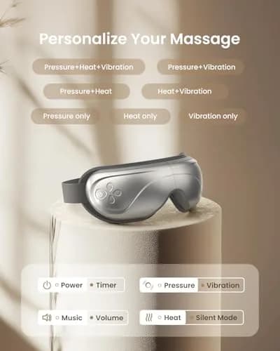 RENPHO Eyeris 2 Eye Massager with Heat & Cooling, Heated Eye Mask, 1500mAh Battery | Relieves Dry Eyes & Tension thumbnail 6
