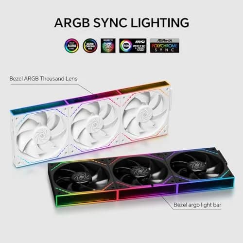 Thermalright TL-M12QW X3 120mm ARGB White Case Fans 3-Pack | 2000RPM PWM 68.9CFM thumbnail 4