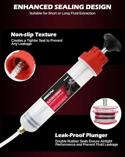 SEDY 200CC Automotive Fluid Extractor Syringe Pump with Long Hose & Extension Tubes | Precise Oil & Fluid Transfer in India thumbnail 6