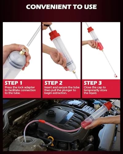 SEDY 200CC Automotive Fluid Extractor Syringe Pump with Long Hose & Extension Tubes | Precise Oil & Fluid Transfer in India thumbnail 7