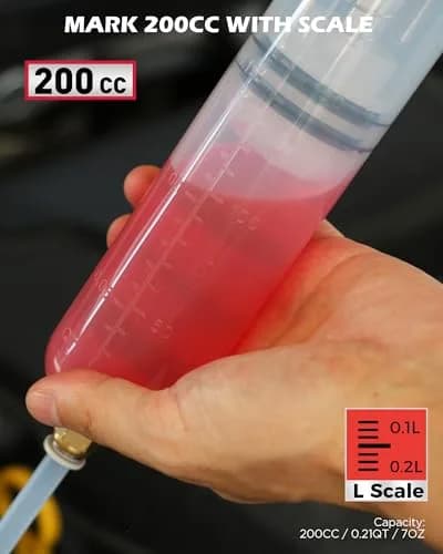 SEDY 200CC Automotive Fluid Extractor Syringe Pump with Long Hose & Extension Tubes | Precise Oil & Fluid Transfer in India thumbnail 8