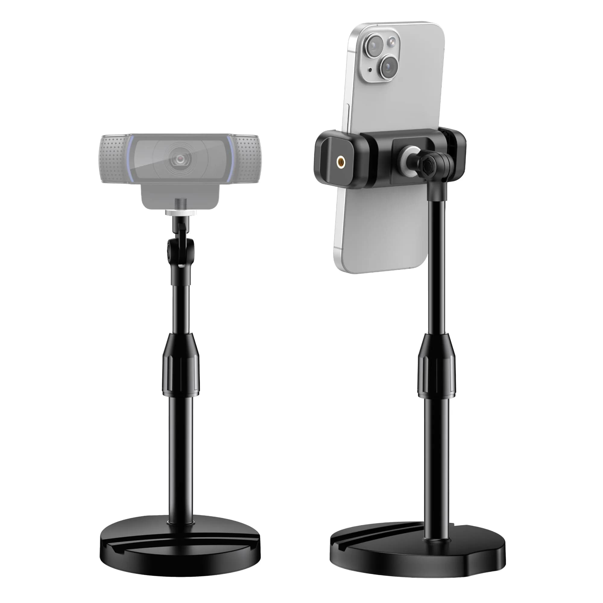 InnoGear Telescopic Webcam Stand with Phone Holder | 29.5 cm (11.42") Height Adjustment — Black