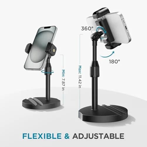 InnoGear Telescopic Webcam Stand with Phone Holder | 29.5 cm (11.42") Height Adjustment thumbnail 4