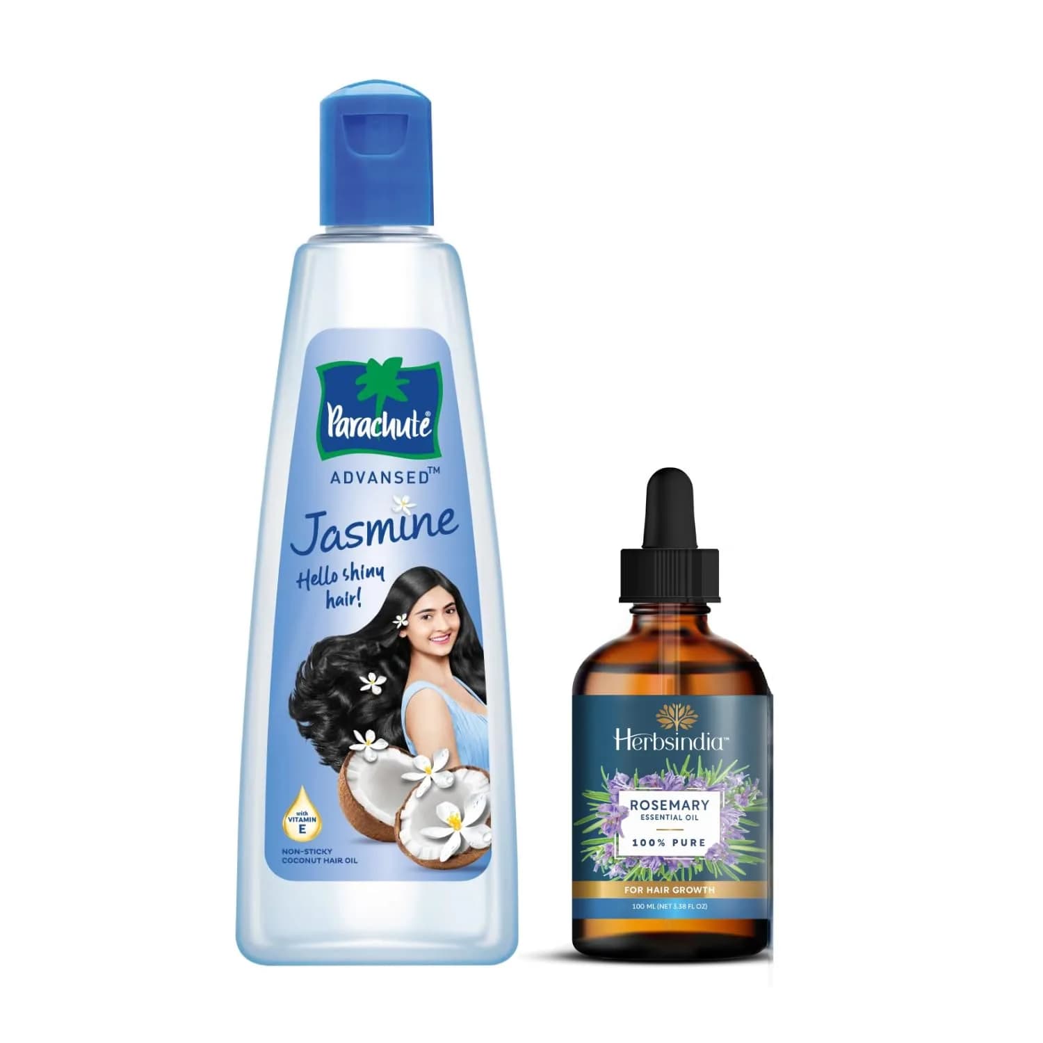 Parachute Advansed Jasmine Hair Oil & Rosemary Essential Oil 400ml (13.3 Fl Oz) | Hair Growth & Frizz Control — 6.65 Fl Oz