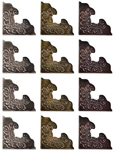 Tim Holtz Idea-ology Metal Corners 1 Inch Antique Finishes Pack of 2 (24 Corners Total) | Vintage Charm for Art Projects thumbnail 2