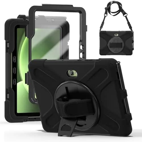 ZenRich Rugged Case for Samsung Galaxy Tab Active 5 Pro/4 Pro 10.1" | Triple-Layer Shockproof Protective Case with Kickstand & Shoulder Strap thumbnail 1