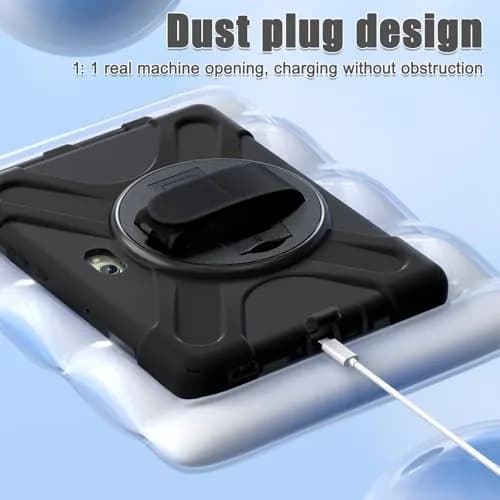 ZenRich Rugged Case for Samsung Galaxy Tab Active 5 Pro/4 Pro 10.1" | Triple-Layer Shockproof Protective Case with Kickstand & Shoulder Strap thumbnail 4