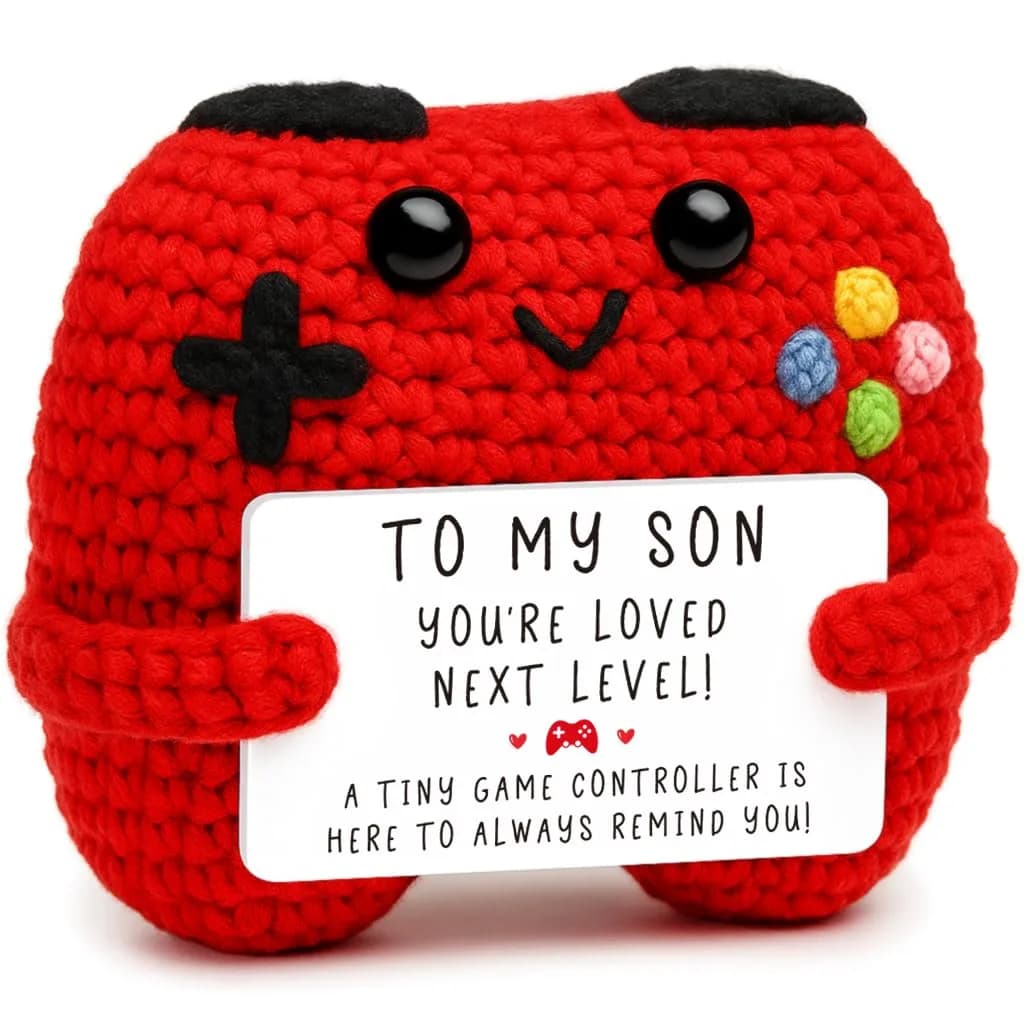 Busy Gaming Life Crochet Game Controller Plush 4 cm (1.6 inches) | Handmade Emotional Support Toy
