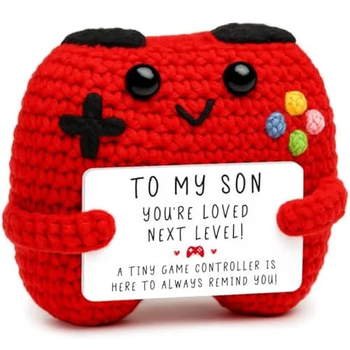 Busy Gaming Life Crochet Game Controller Plush 4 cm (1.6 inches) | Handmade Emotional Support Toy thumbnail 1